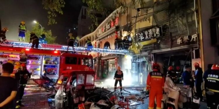 31 dead after gas explosion at barbecue restaurant in China | CNN