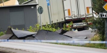 Landslide causes motorway to collapse in Sweden | CNN