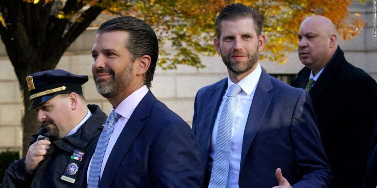 Live updates: Eric and Donald Trump Jr. testify in New York civil fraud trial