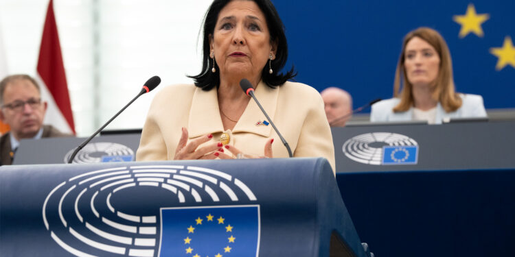 Georgia: President Zourabichvili calls on EU to step up and defend its values | News | European Parliament